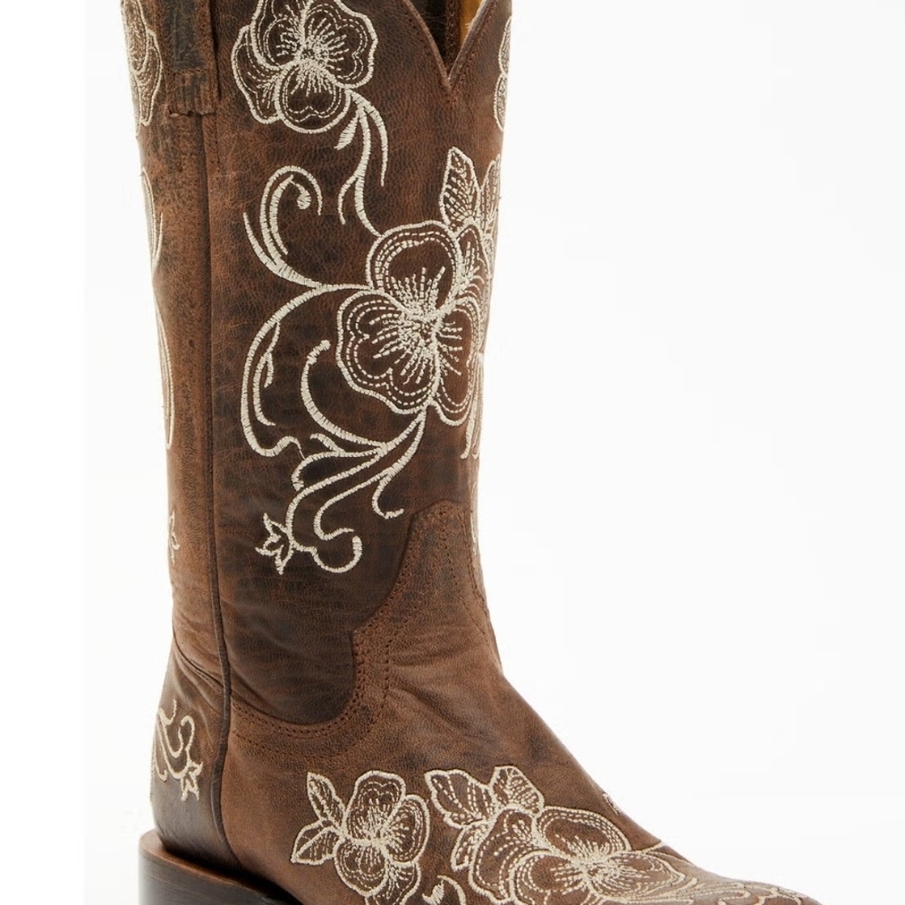 Shyanne Brown Western Embroidered Floral Cowboy Boot